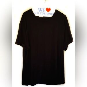 NWOT Tse Black Fine Weave Cotton T-Shirt, XL. Unisex